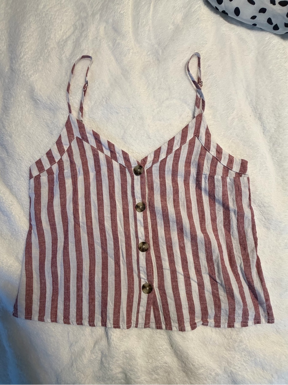 EUC Abercrombie linen striped button up tank